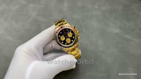 Replica Rolex Day Date 36-128345RBR 0042 voor heren, wijzerplaat met diamant, president-diamant