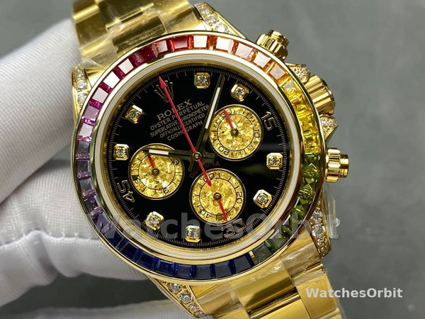 Rolex Daytona Chronograph Automatic Chronometer Diamond Black Dial 116598RBOW 0001