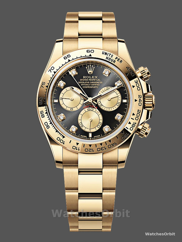 Rolex Daytona Cosmograph 126508 0003 Yellow Gold Black Dial Replica Watch