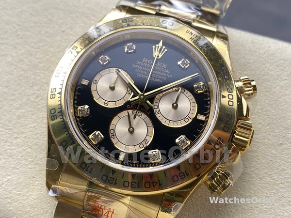 Rolex Daytona Cosmograph 126508 0003 Yellow Gold Black Dial Replica Watch