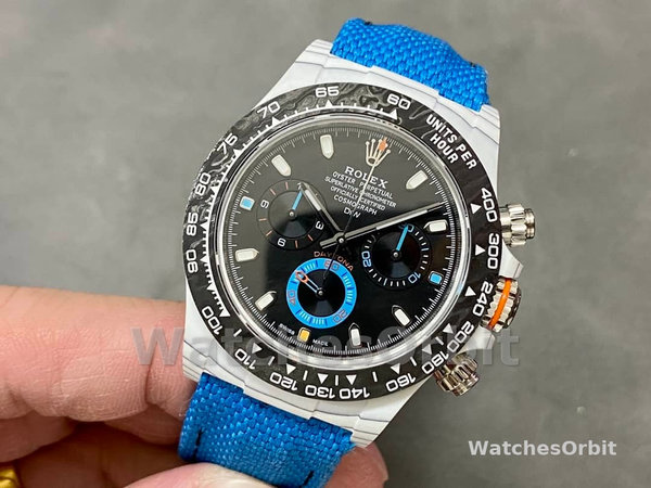 Rolex Daytona Cosmograph Carbon Fiber Luminescent Coating 40mm Nylon Strap Men's Watch