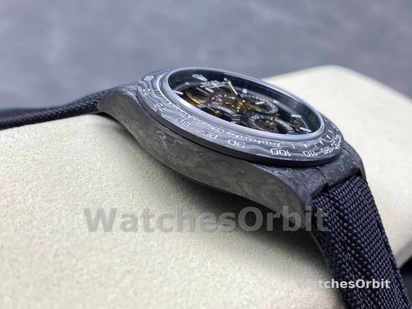 Rolex Daytona DIW Carbon Fiber Skeleton Black Replica Watch