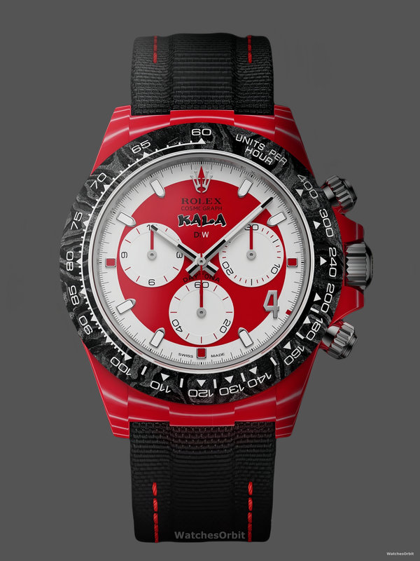 Rolex Daytona Diw x Kakha Kaladze Customised Oyster Red Quartz Carbon Fiber 40mm