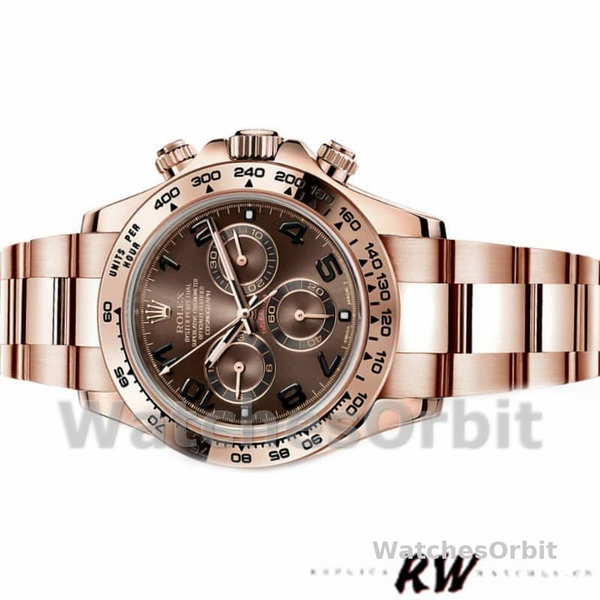 Rolex Daytona m116505 Everose Gold Brown Dial 40MM Mens Replica Watch