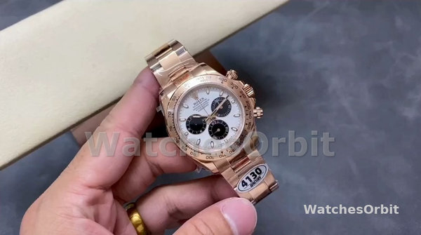 Replica Rolex Daytona-m116505, 40 mm, Oro Everose, Quadrante Grigio Meteorite, Uomo, Grigio Meteorite