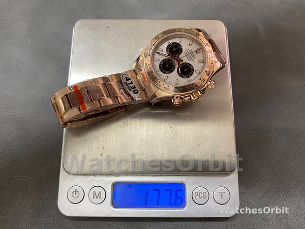 Replica Rolex Daytona-m116505, 40 mm, Oro Everose, Quadrante Grigio Meteorite, Uomo, Grigio Meteorite