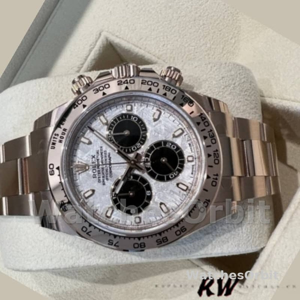 Replica Rolex Daytona-m116505, 40 mm, Oro Everose, Quadrante Grigio Meteorite, Uomo, Grigio Meteorite