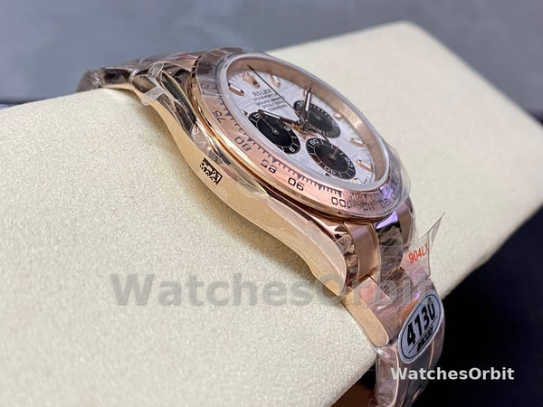 Replica Rolex Daytona-m116505, 40 mm, Oro Everose, Quadrante Grigio Meteorite, Uomo, Grigio Meteorite
