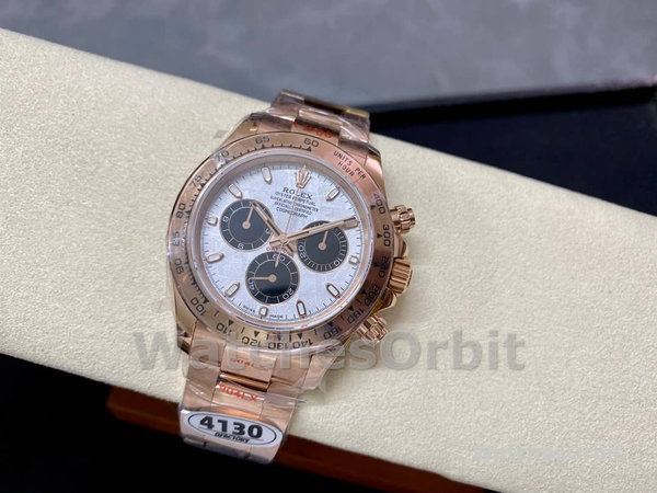 Replica Rolex Daytona-m116505, 40 mm, Oro Everose, Quadrante Grigio Meteorite, Uomo, Grigio Meteorite