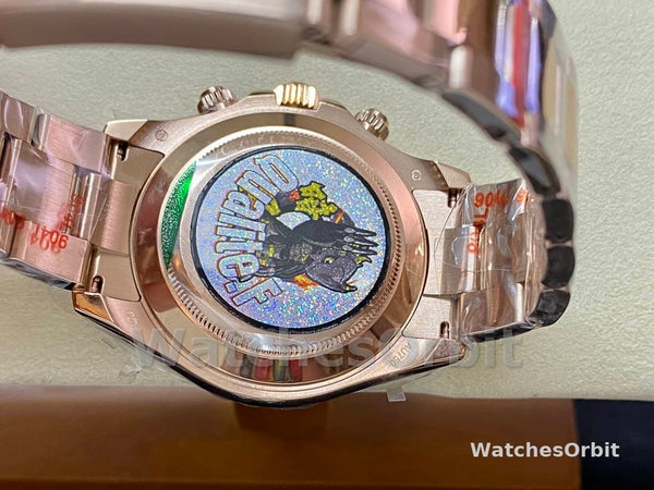 Replica Rolex Daytona-m116505, 40 mm, Oro Everose, Quadrante Grigio Meteorite, Uomo, Grigio Meteorite