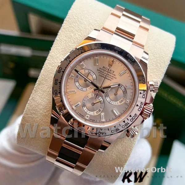 Mens Rolex Daytona-m116505, 40mm, Everose Gold, Sundust Pink Dial, Men’s Sundust Pink Replica Watch Image
