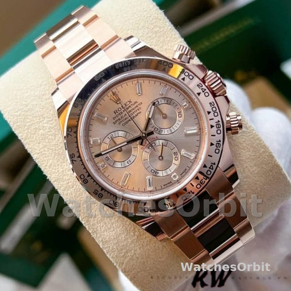 Mens Rolex Daytona-m116505, 40mm, Everose Gold, Sundust Pink Dial, Men’s Sundust Pink Replica Watch Image