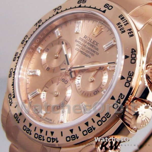 Mens Rolex Daytona-m116505, 40mm, Everose Gold, Sundust Pink Dial, Men’s Sundust Pink Replica Watch Image