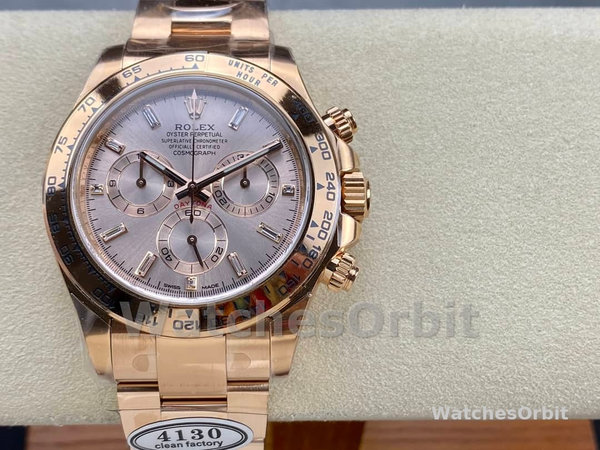 Mens Rolex Daytona-m116505, 40mm, Everose Gold, Sundust Pink Dial, Men’s Sundust Pink Replica Watch Image