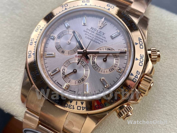 Mens Rolex Daytona-m116505, 40mm, Everose Gold, Sundust Pink Dial, Men’s Sundust Pink Replica Watch Image