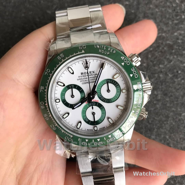 Rolex Daytona Oyster Perpetual 116500LV Green Ceramic Bezel White Dial