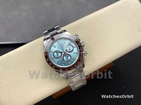 Replica Rolex Platinum Cosmograph Daytona Ice Blue Ice Blue Diamond Baguette Mark 126506 0002 Robuste Qualität