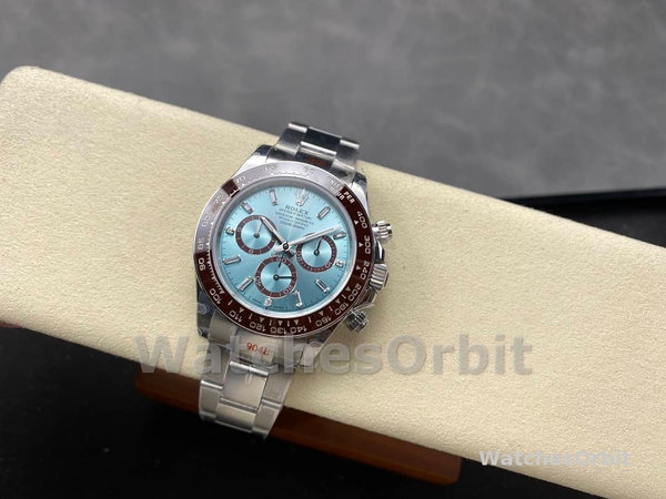 Replica Rolex Platinum Cosmograph Daytona Ice Blue Ice Blue Diamond Baguette Mark 126506 0002 Robuste Qualität