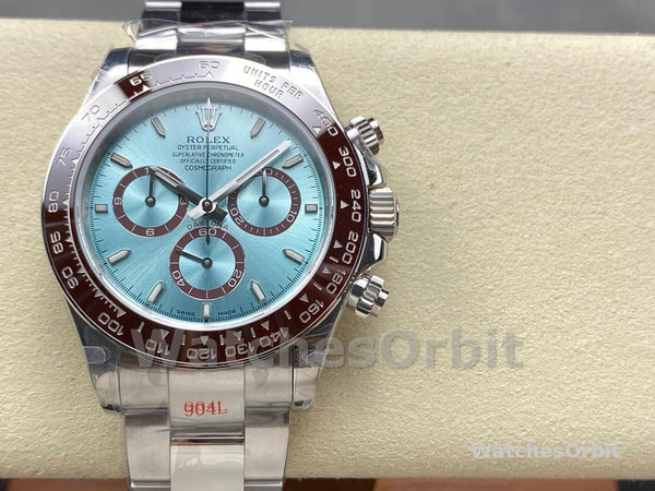 Replica Rolex Platinum Cosmograph Daytona Ice Blue Index Dial Oyster Bracelet 126506 0001 Robuste Qualität