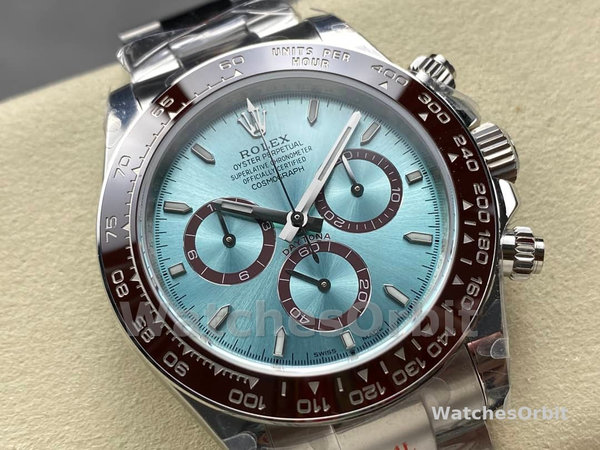 Replica Rolex Platinum Cosmograph Daytona Ice Blue Index Dial Oyster Bracelet 126506 0001 Robuste Qualität