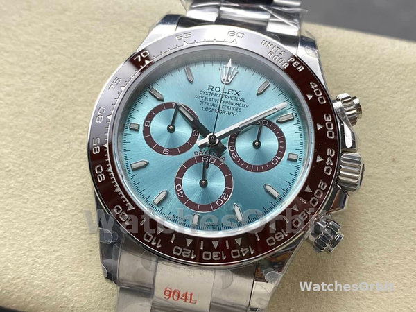 Replica Rolex Platinum Cosmograph Daytona Ice Blue Index Dial Oyster Bracelet 126506 0001 Robuste Qualität