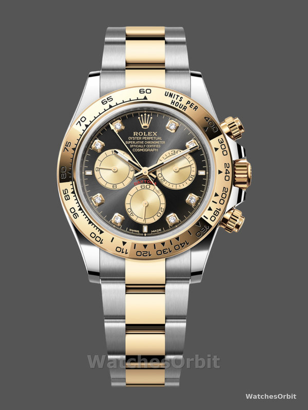 Rolex Two Tone Daytona 126503 0002 Black Diamond Replica Watch