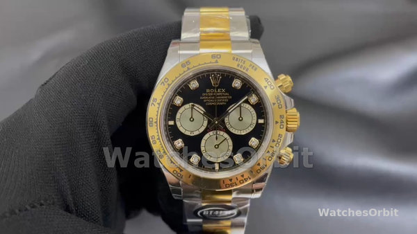 Men's Rolex Daytona-126503 0002, Two-Tone, Black Diamond, Black