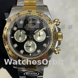 Rolex Two Tone Daytona 126503 0002 Black Diamond Replica Watch