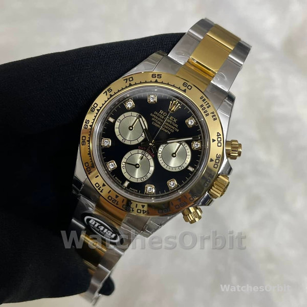 Rolex Two Tone Daytona 126503 0002 Black Diamond Replica Watch