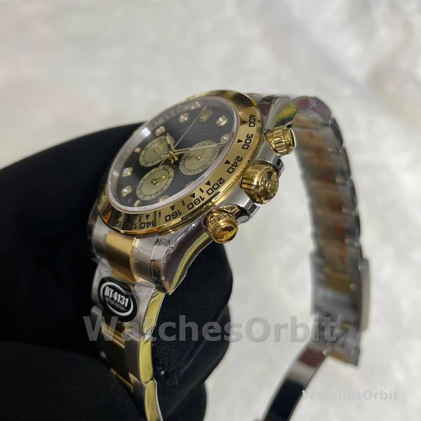 Rolex Two Tone Daytona 126503 0002 Black Diamond Replica Watch