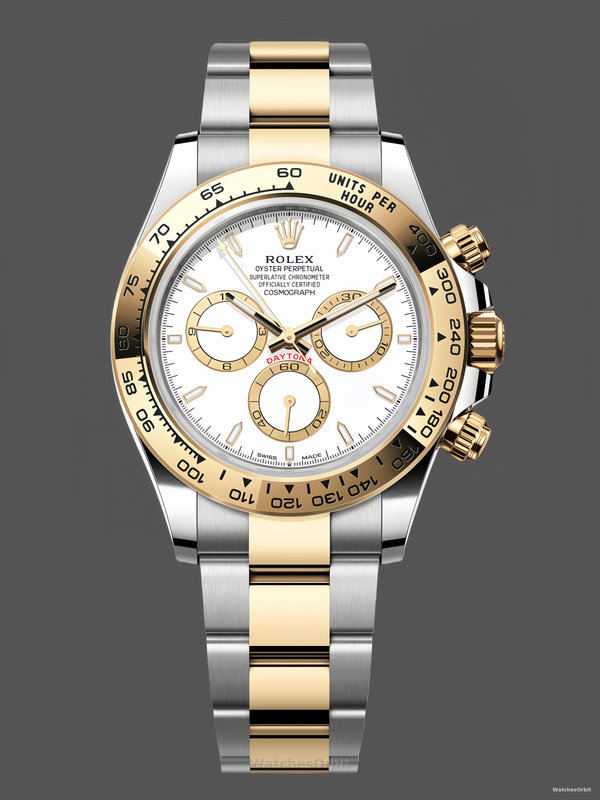 Rolex Two Tone Daytona 126503 White Dial Replica Watch