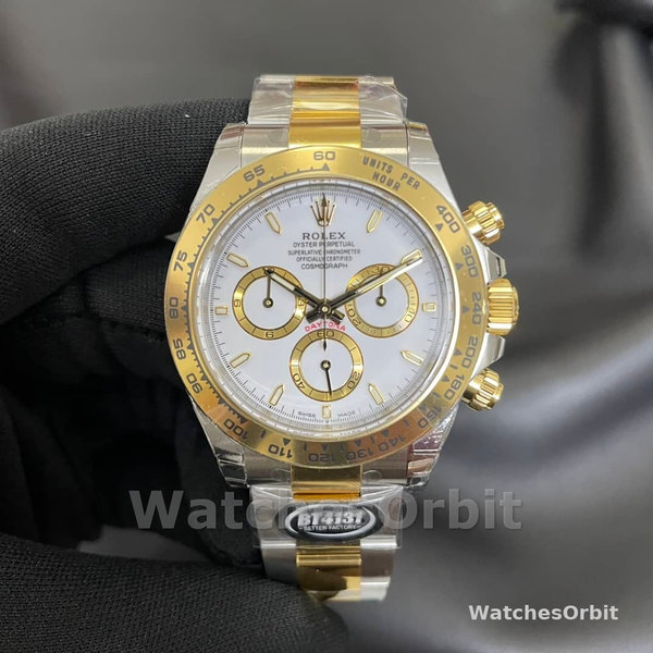 Rolex Two Tone Daytona 126503 White Dial Replica Watch