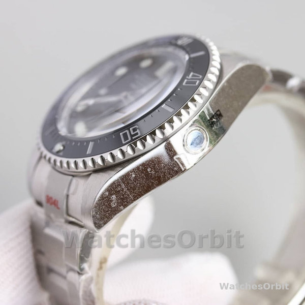 Replica Rolex Deepsea 44mm Uomo-126660-Dal quadrante nero-Oyster acciaio nero