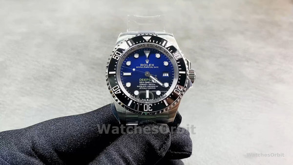 Replica Rolex Sea-Dweller Deepsea 44 mm Uomo-116660-Acciaio inossidabile-Comparto blu Blu