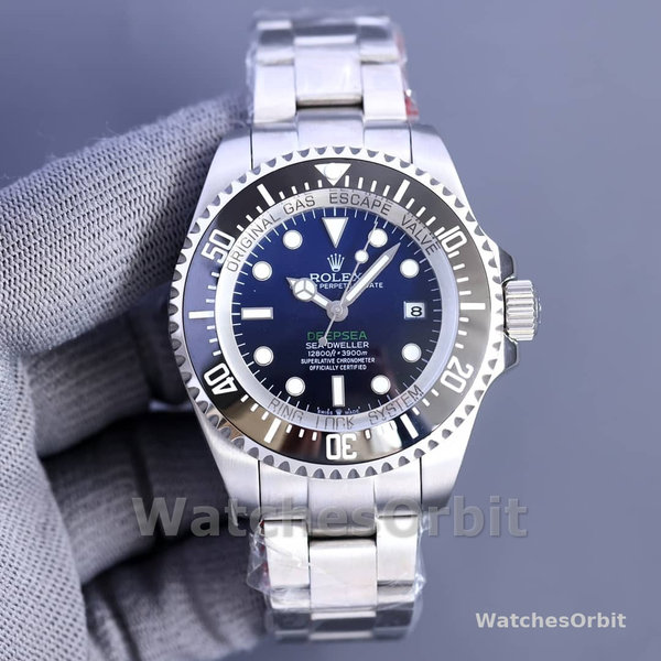 Replica Rolex Sea-Dweller Deepsea 44 mm Uomo-116660-Acciaio inossidabile-Comparto blu Blu