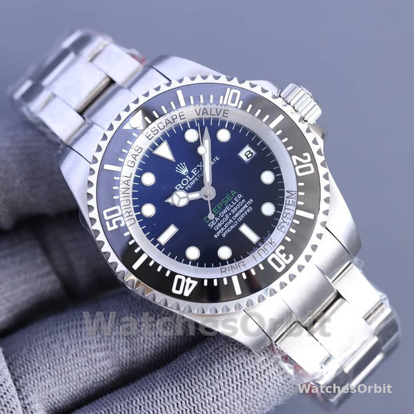 Replica Rolex Sea-Dweller Deepsea 44 mm Uomo-116660-Acciaio inossidabile-Comparto blu Blu