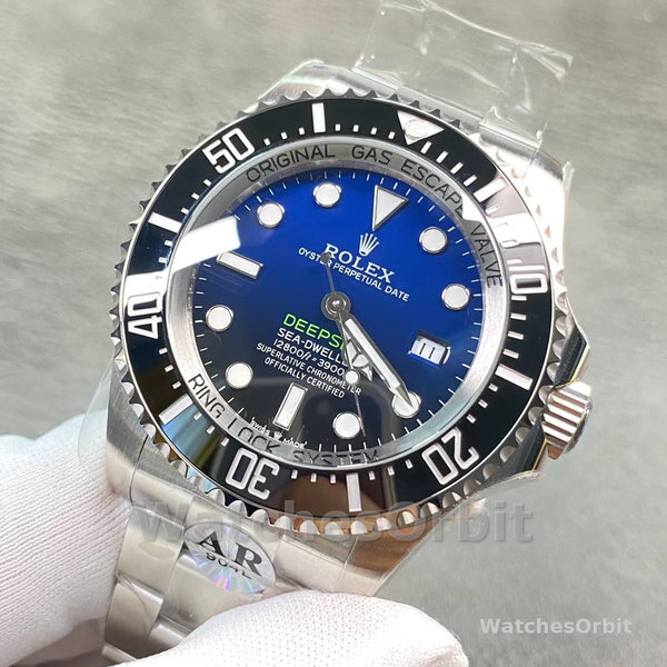 Replica Rolex Sea-Dweller Deepsea 44 mm Uomo-116660-Acciaio inossidabile-Comparto blu Blu