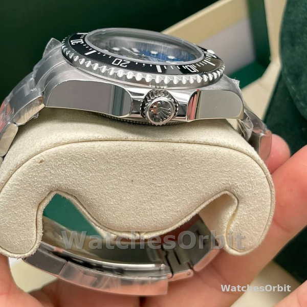 Replica Rolex Sea-Dweller Deepsea 44mm Uomo-136660 0005-Acciaio inossidabile-Comparatore nero/Blu Blu Blu