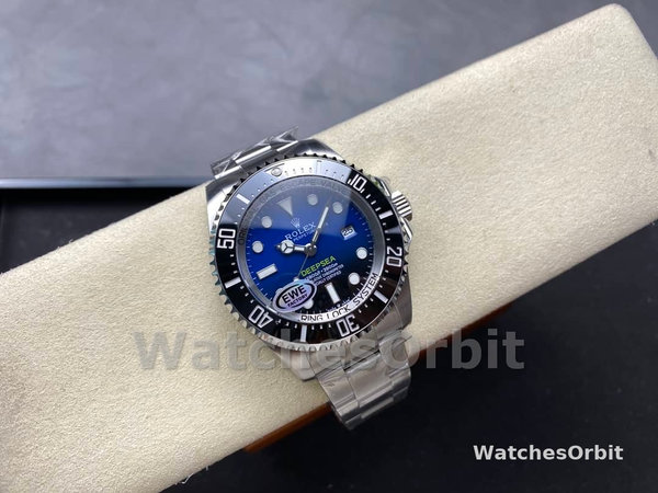 Replica Rolex Sea-Dweller Deepsea 44mm Uomo-136660 0005-Acciaio inossidabile-Comparatore nero/Blu Blu Blu