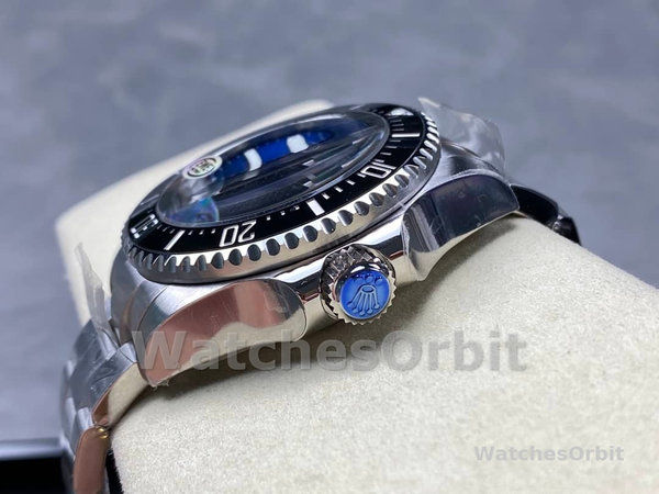 Replica Rolex Sea-Dweller Deepsea 44mm Uomo-136660 0005-Acciaio inossidabile-Comparatore nero/Blu Blu Blu
