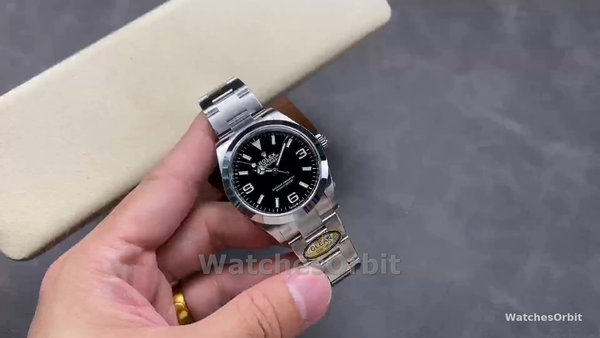 Replica Rolex Explorer-224270 da uomo, 40 mm, acciaio inossidabile, quadrante nero, nero