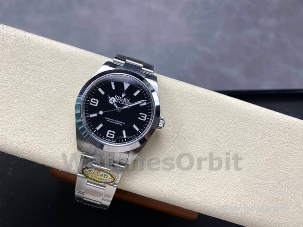 Replica Rolex Explorer-224270 da uomo, 40 mm, acciaio inossidabile, quadrante nero, nero