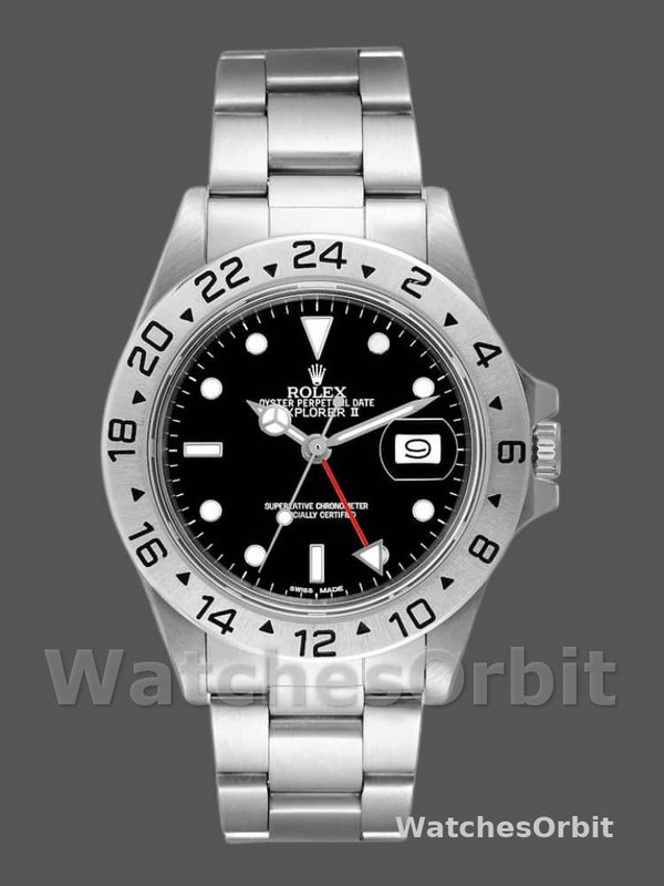 Rolex Explorer II 16550 Stainless Steel Black Dial 39MM Mens Replica Watch