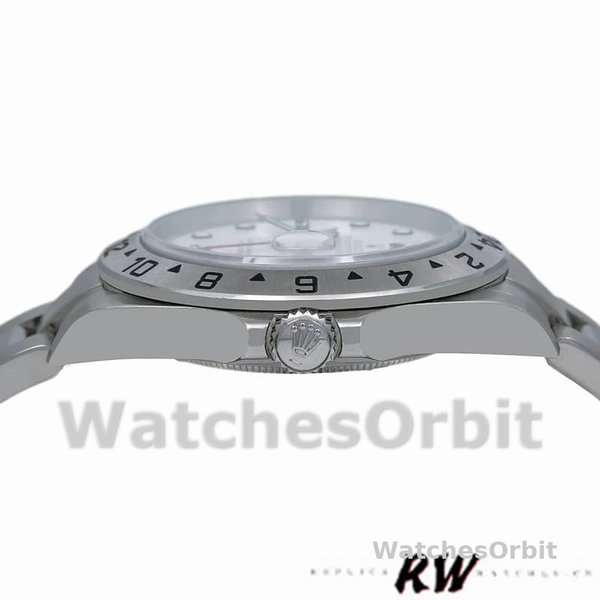 Replica Rolex Explorer II 40 mm Uomo-16570-Acciaio inossidabile-Comparto bianco Bianco