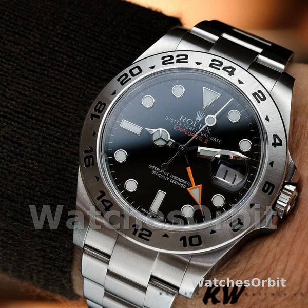 Replica Rolex Explorer II 42mm Uomo-m226570 0002-Acciaio inossidabile-Comparatore nero Nero