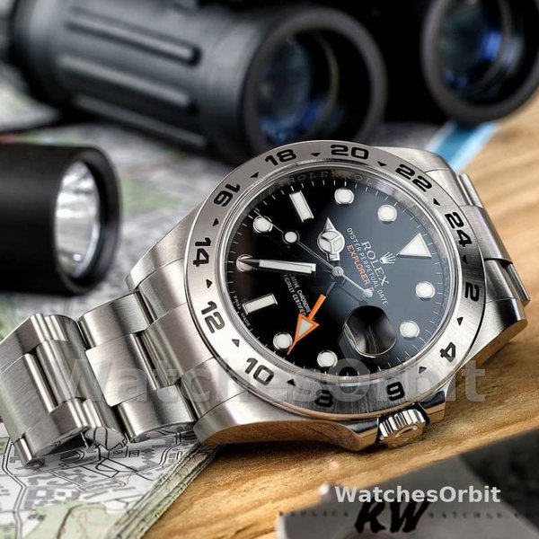 Replica Rolex Explorer II 42mm Uomo-m226570 0002-Acciaio inossidabile-Comparatore nero Nero