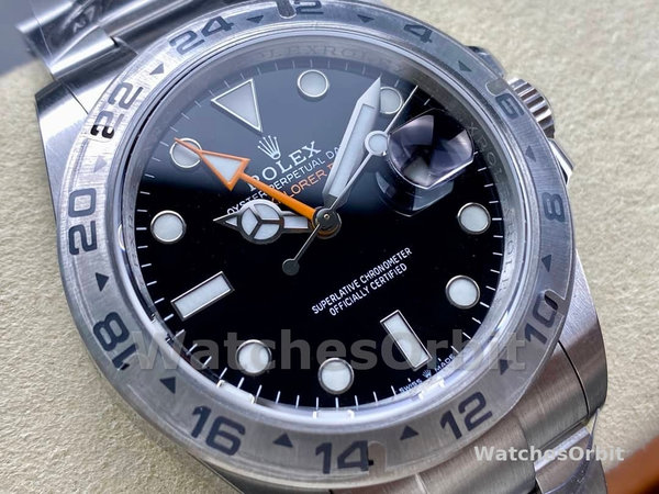 Replica Rolex Explorer II 42mm Uomo-m226570 0002-Acciaio inossidabile-Comparatore nero Nero