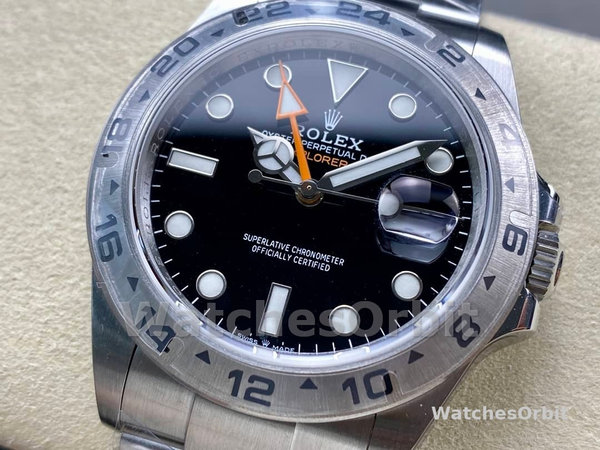 Replica Rolex Explorer II 42mm Uomo-m226570 0002-Acciaio inossidabile-Comparatore nero Nero