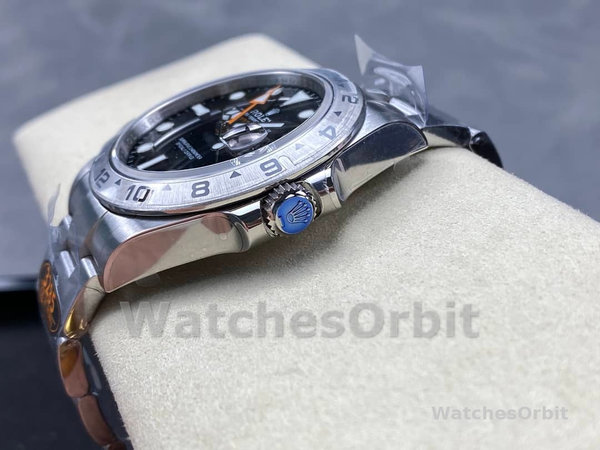 Replica Rolex Explorer II 42mm Uomo-m226570 0002-Acciaio inossidabile-Comparatore nero Nero