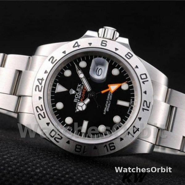 Replica Rolex Explorer 40 mm Uomo-REP016820-Acciaio inossidabile-Comparto nero Nero